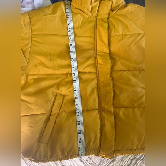 IGNI Mustard Oversized Puffer Jacket with Hoodie - Picture 10 of 10